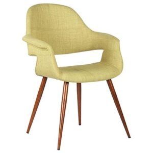 Phoebe Dining Chair in Green Fabric